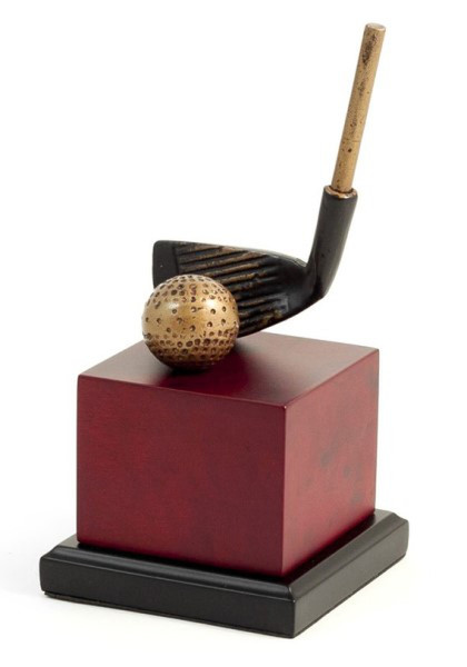 Golf Club Head Sculpture Trophy 9" High